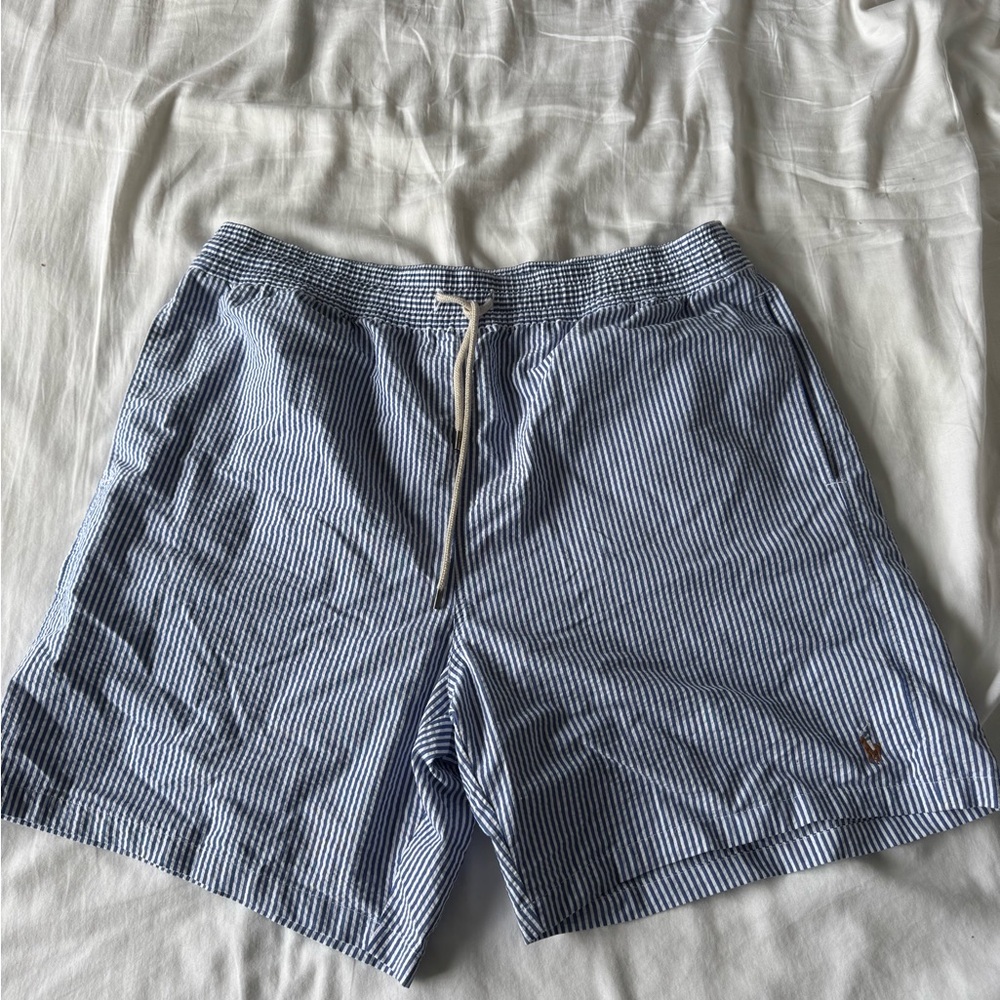 Polo Ralp Lauren Blue Striped Men's Swim Shorts